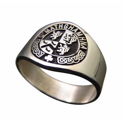 Silver Irish Family Arms Ring